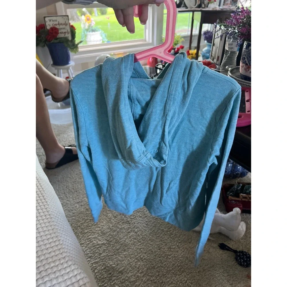 Vineyard vines blue girls cotton‎ zip-up size 7-8